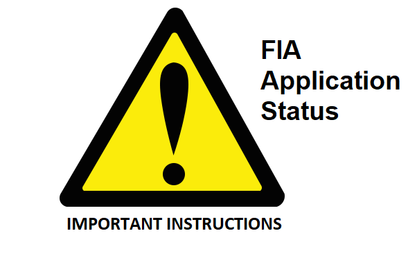 FIA application status