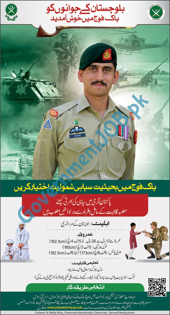 Join Pakistan Army as Sepoy
