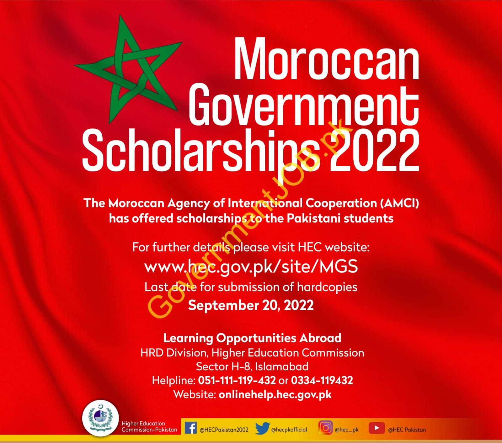 HEC Moroccan Scholarships 2022 - 2023