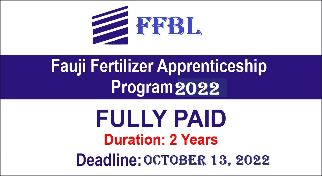Apprenticeship Program at Fauji Fertilizer Bin Qasim Limited FFBL 2022