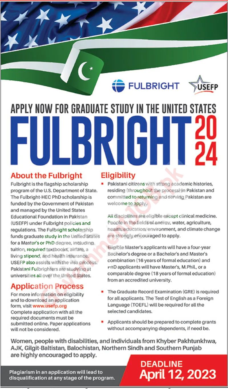 USEFP Fulbright Scholarships 2023-24 Eligibility Criteria and Apply Procedure