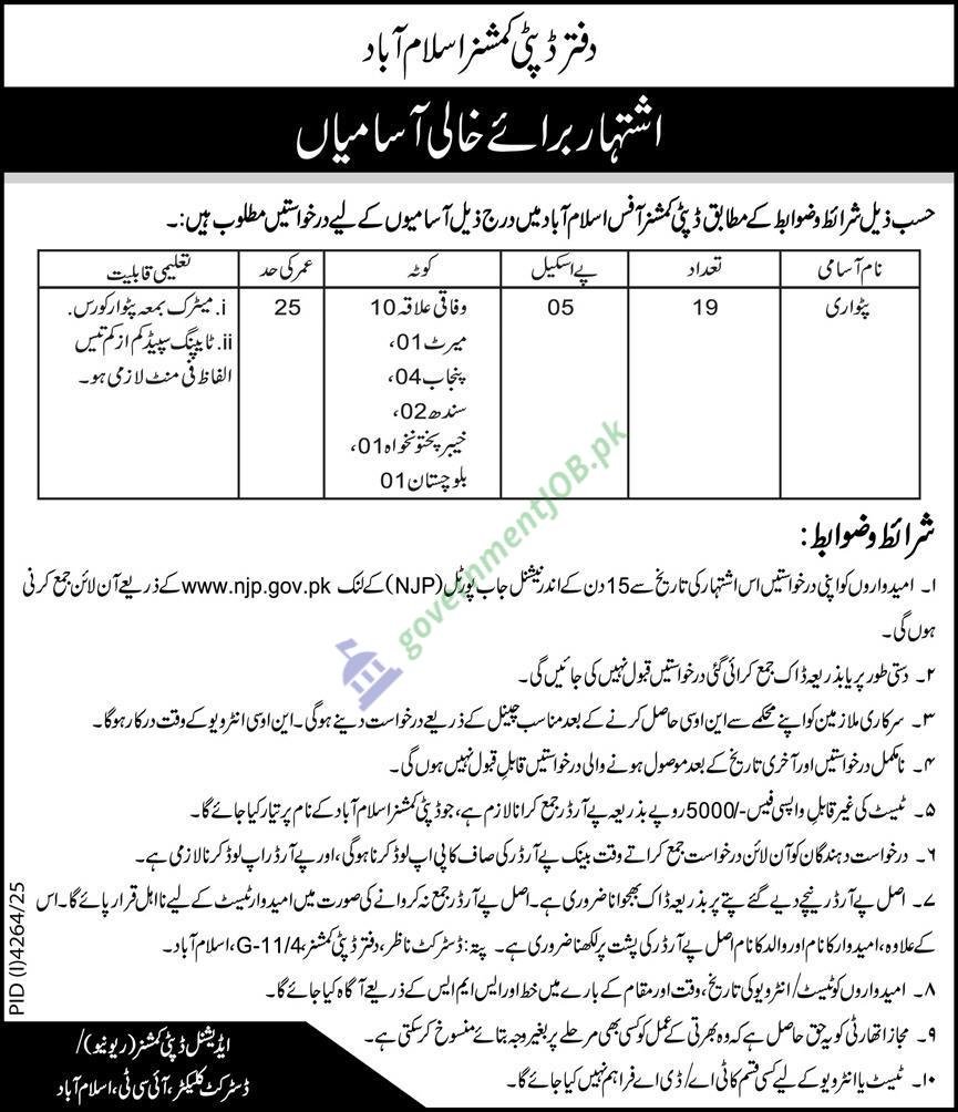 deputy commissioner islamabad