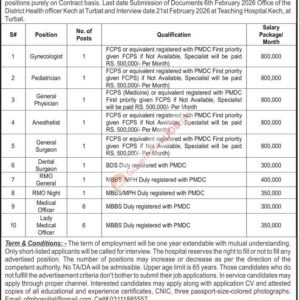 RMO (General) Job Advertisement