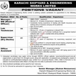 Supervisor (Dry Docks) Job Advertisement