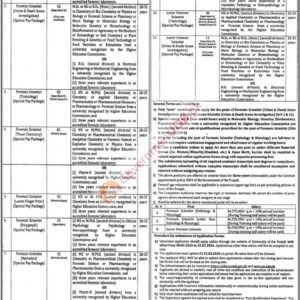 Forensic Scientist (Toxicology) Job Advertisement