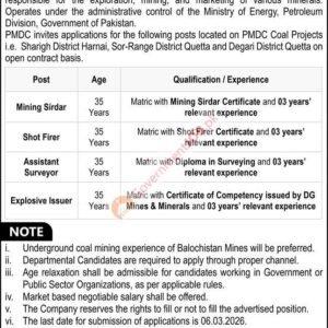 Shot Firer Job Advertisement