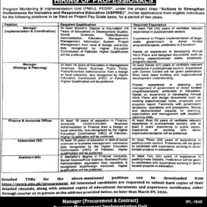 Assistants (02) Job Advertisement