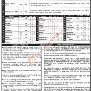 Fire DERT Rescuer (FDR) Job Advertisement