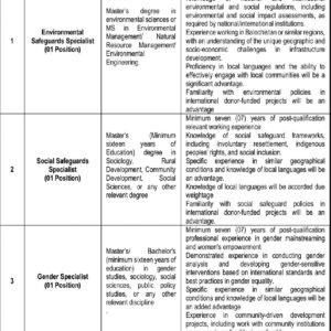 Social Safeguards Specialist Job Advertisement