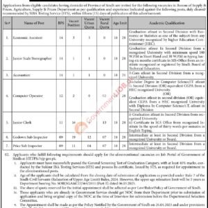 Price Sub Inspector Job Advertisement