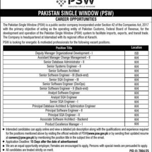 Analyst SQA Engineer Job Advertisement