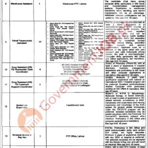 Provincial Coordinator C-HTB Job Advertisement