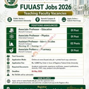 Assistant Professor (Islamic Studies) Job Advertisement