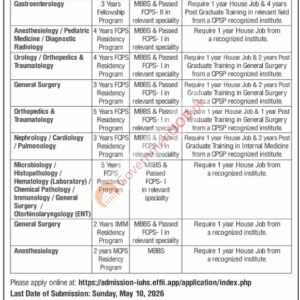 IMM (General Surgery) Job Advertisement