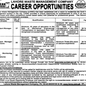 Assistant Manager Fleet Job Advertisement