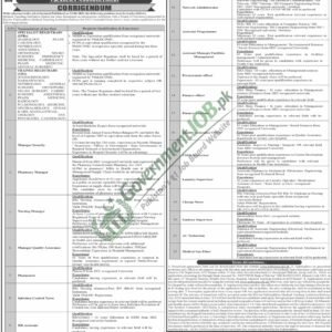 CSSD Supervisor Job Advertisement