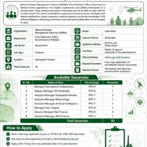 Assistant Manager Meteorology Job Advertisement
