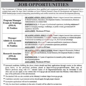 Program Manager Events & Trainings Job Advertisement