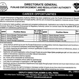 Manager Receipts Job Advertisement