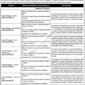 Assistant Manager Imprest Job Advertisement