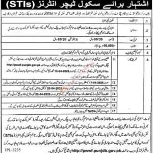 School Teacher Interns (STIs) Job Advertisement