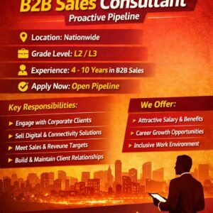 B2B Sales Consultant Job Advertisement